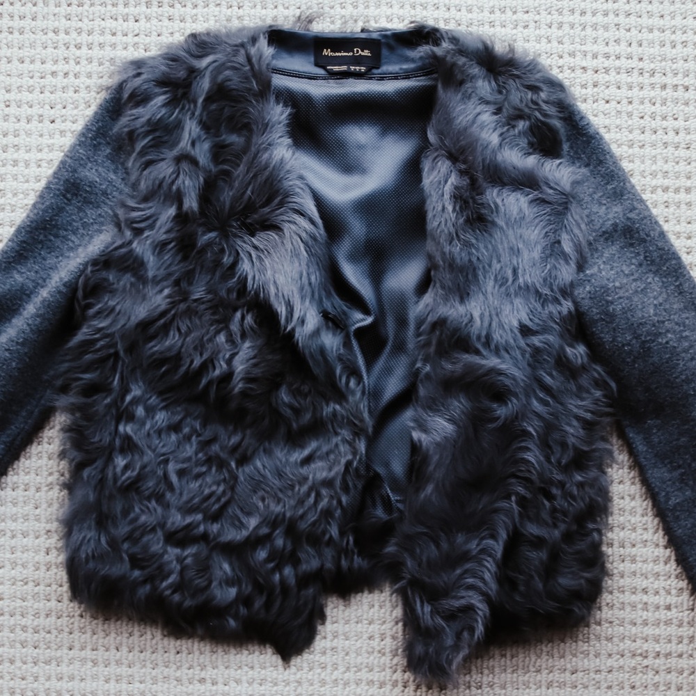 Massimo Dutti combined fur jacket